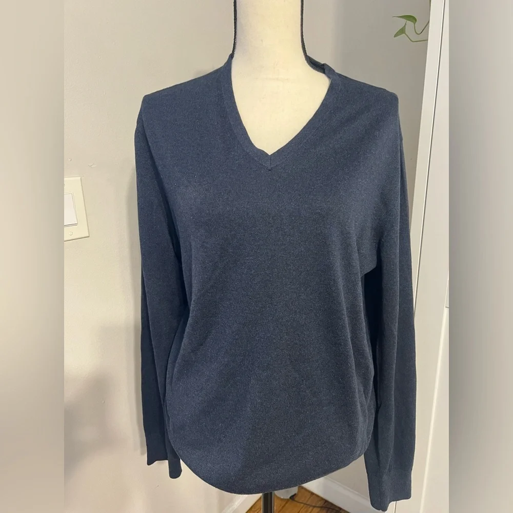Banana Republic Charcoal V-Neck Sweater